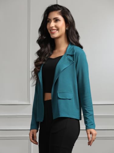 Image of GRECIILOOKS Co-ord Set for Women - Stylish Casual 3 Piece Blazer Set | Trendy Travel & Streetwear Look for Girls & Woman | Office Wear | Formal | Classic Collar Full Sleeve Blazer