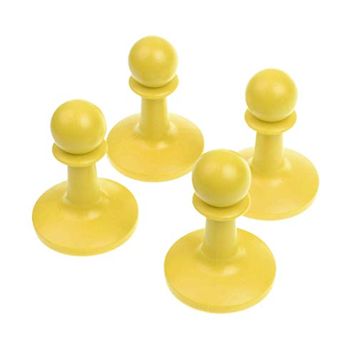 Inzopo 4pcs Rod Anti-Thunder Cap Camping Awning Canopy Tent Pole Protector - Yellow, 6.9cm
