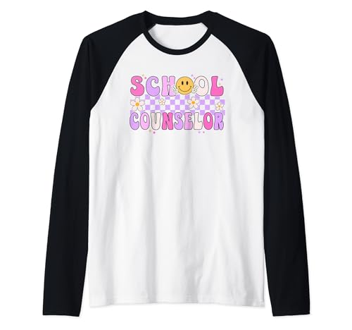 School Counselor Teacher Back To School Counseling Teacher Camiseta Manga Raglan