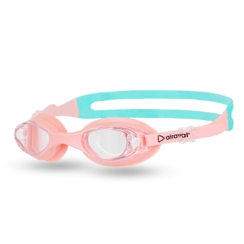 Image of AIRAVAT Hydro 1027 Swimming Goggles, Adjustable Pool Goggles For Adult, Youth, Boys & Girls, Optic Quality Poly carbonate Lenses, 100% UV Protection Anti-fog Coated, Ultra Durable (Pink)