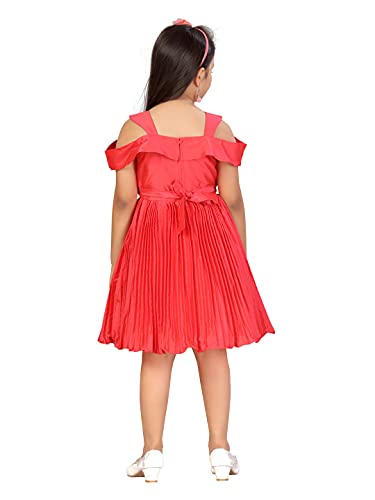 Image of Aarika Girl's Silk Fit and Flare Knee-Length Special Occasion Dress