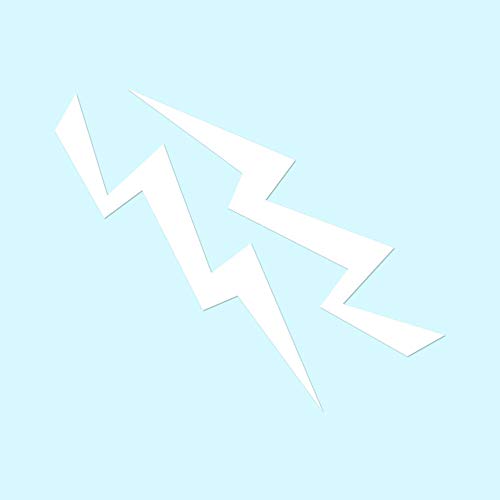 Image of Lightning Bolt - Vinyl Decal Sticker - 4.5 inch x 3.75 inch - White