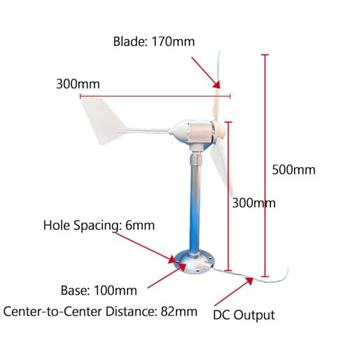 Micro Turbina Eolica Orizzontale Da 30 W, Avviamento A Vento Debole A 3 Pale, Generatore A Magneti Permanenti con Rotazione Automatica - Mulino A Vento Fai-Da-Te per Esterni per Esperimenti