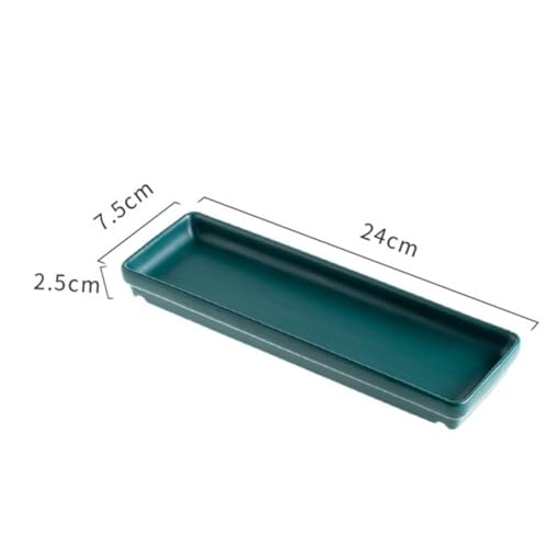 Plato rectangular de cerámica verde OSALADI miniatura 2