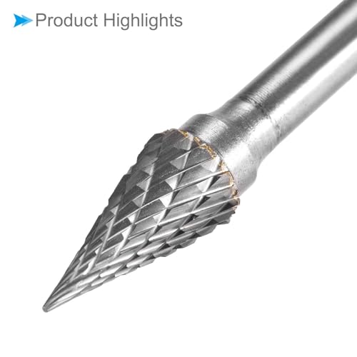 Fresa de carburo de tungsteno, cono doble 10 mm miniatura 5
