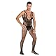 WOSE Sexy Bodystocking Ouvert für Herren, Herre Strumpfhosen Strumpfgürtel, Hohle Jumpsuit Fishnet Stockings Netzbody für Herren, Sissy Dessous Männer Große Größen