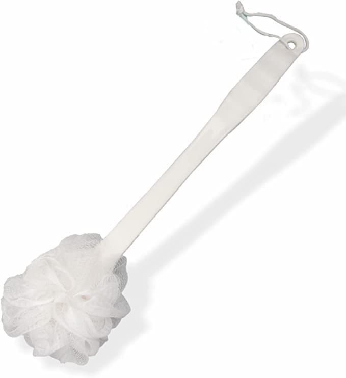 Esponja para ducha de baño con mango largo para colgar de malla suave exfoliante para la piel, accesorio de spa para hombres y mujeres, adultos, adolescentes, aplicador para lavar (lufahs suaves)