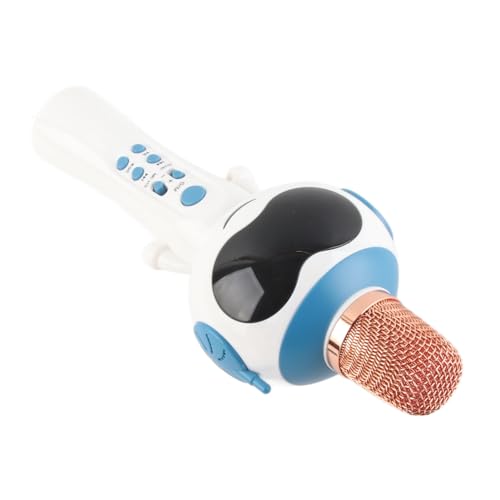 Denash Mikrofon des Drahtlosen Kindermikrofons Süßes Cartoon -Design -Mikrofon mit Schallmodus für Abs Blau