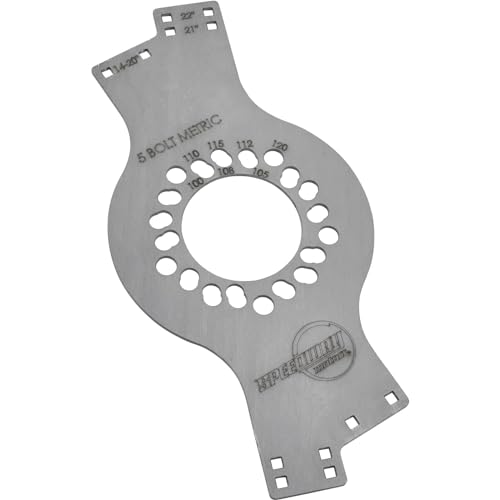 Speedway Motors WheelWise™ 5-Lug Wheel Fitment Tool Center Plate, Laser Cut 10 Gauge Steel, Expands Fitment to Multiple Bolt Patterns, Laser Etched for Accurate Measurement