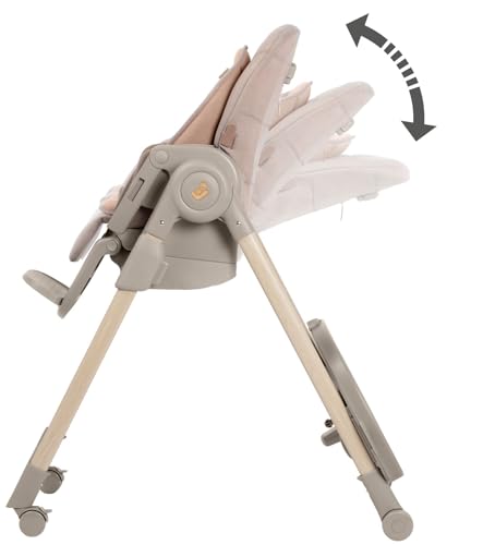 Maxi-Cosi Minla Plus Cadeira de bebé volutiva 6 em 1, 0-14 anos, máx. 60 kg, rotação da bandeja com uma mão, 4 Rädern, 9 posições de altura, reclinação de 5 posições, Elegance Terra
