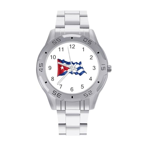 Reloj de pulsera analógico de cuarzo para hombre con correa de acero inoxidable...