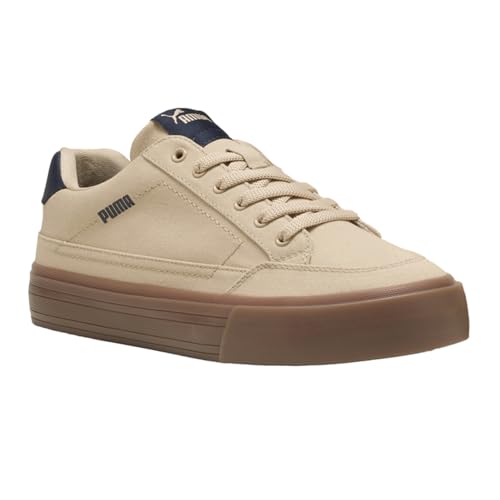 PUMA Mens Court Classic Vulc Lace Up Sneakers Shoes Casual - Beige2