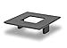 Square Bronze Pull with Hole - 64mm Center to Center