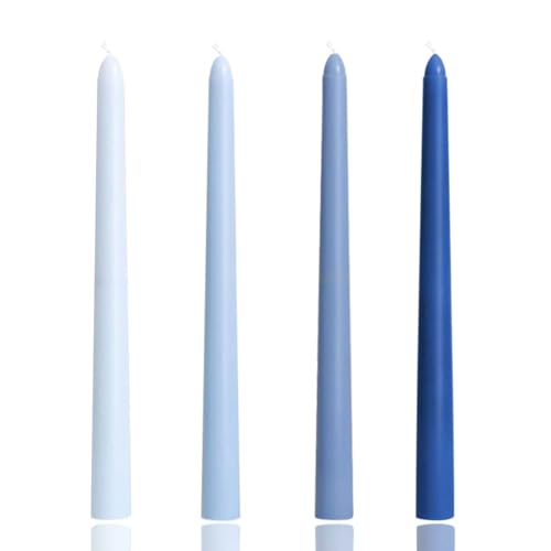 10 inch Dark Blue Gradient Taper Candles,Set of...