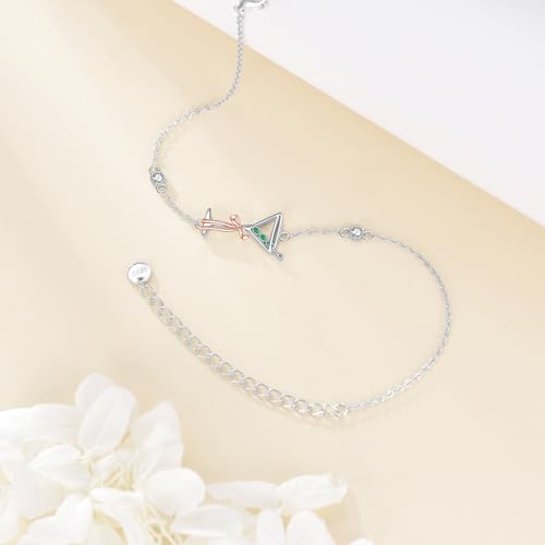 Martini Bracelet Sterling Silver Martini Bracelet Wine Jewelry for Women2