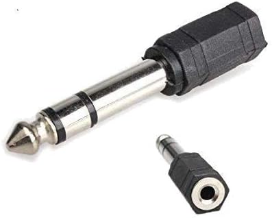 NEXT GEEK 3.5mm Female to 6.5mm Male Headphone Audio Stereo Auxiliary Adapter Plug Converter Jack for Electric Guitar, Amplifier, Piano, Keyboard, etc