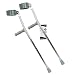 Dynarex Forearm Crutches, Push-Button Height Adjustment, Comfortable Hand Grips, Molded Arm Cuff, 300 lb. Weight Capacity, 1 Pair (Youth)