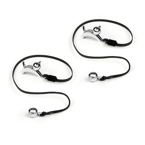 Three by Three Seattle Cat + Yarn Metal Charm Bookmark, 2-Pack