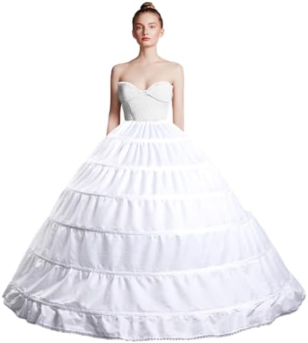 Full Shape Crinoline Petticoat Underskirt for Wedding Cosplay White