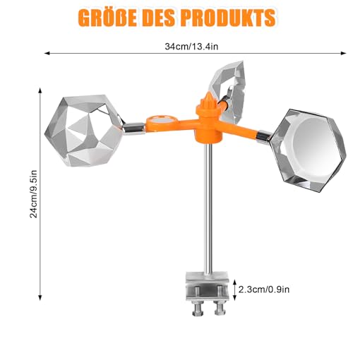 Elublu Spuntoni Per Piccioni,Balcone Girevole Dissuasori Per Piccioni,Repellente Piccioni,Superficie Riflettente Per Respingere Gli Uccelli Punte Per Piccioni Adatto Per Balconi,Tetti,Finestre - 2