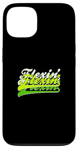 Green Color Flexin'-X3 �O���[���O���t�B�b�N �X�}�z�P�[�X iPhone 13 �p
