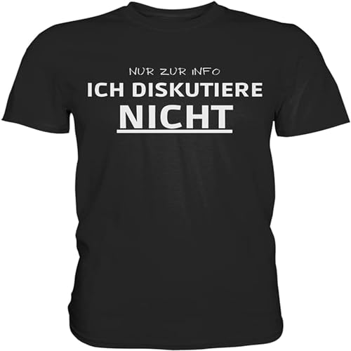 Men's T-Shirt with Slogan I Will Discuss Not Irony Fun Funny Shirt Gift Idea