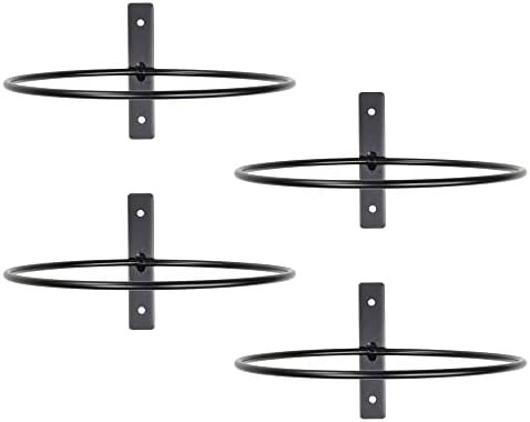 Darware Metal Wall Planter Rings (8-Inch, 4-Pack); Wall Mounted Holders for Plant and Flower Pots