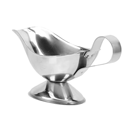 LALADEFIEE Stainless Steel Sauce Cup for Steak and Condiments 90ml Gravy Boat Handle for Home and Restaurant Use