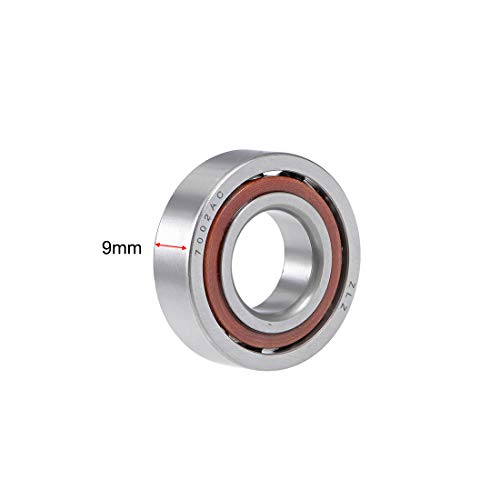 Image of uxcell 7002AC Angular Contact Ball Bearing 15x32x9mm, Single Row, Open, 25 Contact Angle 5pcs