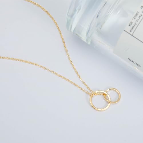 IPINK-Bonus Sisters Gift Sister-in-Law Sister of The Groom Wedding Flower Girl Bridal Shower StepSister Gifts Birthday Wedding Gift (Linked Circle)2