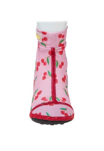 Duukies Mädchen Badesocken Cherry Pink Kirschen Print Strandsocken UV-Schutz, Farbe:red, Socken:20-21