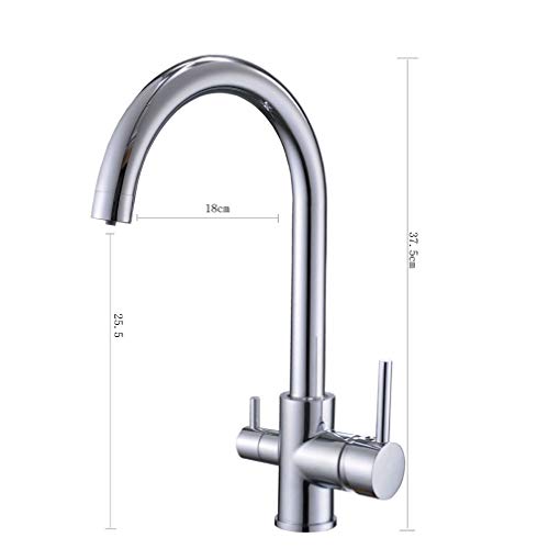 Robinet cuisine 3 voies mitigeur chromé eau potable - 5