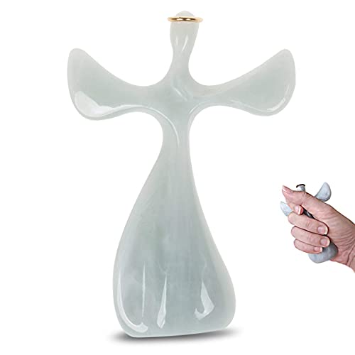 SOULSIO Soothe My Restless Soul Angel Prayer Cross- Faith Gifts For Women- Handheld, Comforting Design for Clutching, Clinging and Praying- Peaceful, Calming Bereavement Sympathy Gift- Marble Resin
