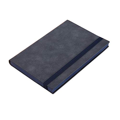 Carnet A5 bleu rigide anti-cornes en imitation peau de mouton de 240 pages