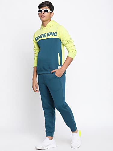 Image of Li'l Tomatoes Boys Fleece Winter Tracksuit Set | Full Sleeve Sweatshirt & Track Pant | Soft & Warm | 7-16 Years