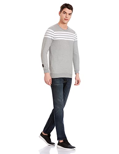 Image of Spykar Men's Cotton Round Neck Sweatshirt
