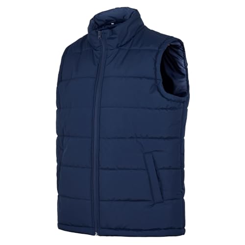 Image of Mywu Mens Spring Fall Vest Puffer Lightweight Stand Collar Quilted Sleeveless Jackets