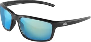 Bullhead Safety Pompano Polarized Safety Glasses, ANSI Z87+, Performance Fog Technology and Scratch Resistant Lenses, Polycarbonate Eyewear with UV Light Protection, Ice Blue Lenses, Matte Black Frame