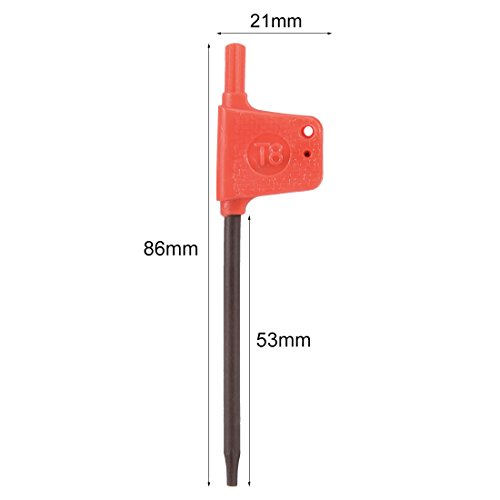 Uxcell Torx Screwdriver, T8 S2 Flag Handle Star Driver Key Wrench Spanner 2 Pcs #TOP1