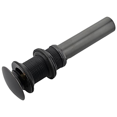 Sifón de botella negro para lavabo de baño de latón con tapón de drenaje 6