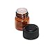 Elfenstall- 100pcs 1ml (1/4 dram) Amber Mini Glass Bottle 1cc Amber Vial Small Essential Oil Perfume liquid Sample Bottle + 1PC Clean Cloth