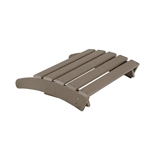 Wo Home Furniture Adirondack Ottoman Outdoor Patio Footrest 13.5" Inch Folding Footstool For Outdoor Adirondack Chair (Weathered Wood) #TOP3