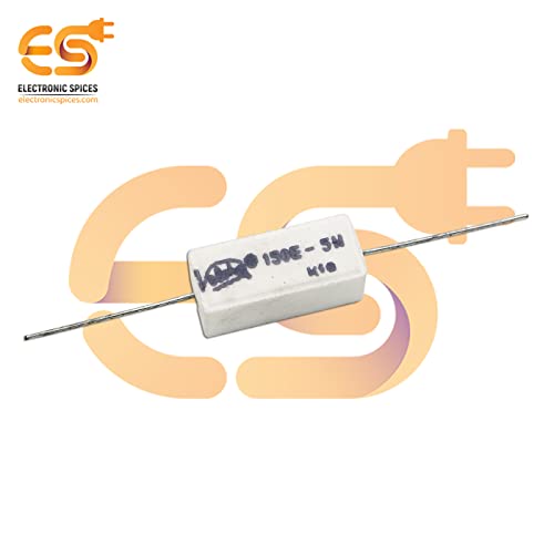 Image of 150 Ohm (Ω) 5 Watt Fusible Ceramic Cement Power Resistor Pack of 5pcs