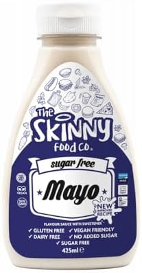 The Skinny Food Co. Vegan Mayonnaise โ Virtually Zero Calorie Sugar Free Sauce #NotGuilty โ 425ml Bottle