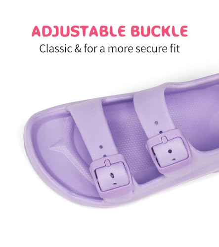 Image of Boys Girls Toddler Little Kid Sandals Buckle Adjustable Water Sandal With Hook Loop Back Strap(Toddler 5-Little Kid 12)