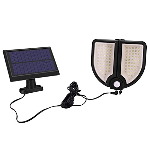 WUUISDNX Luz alimentada por energía Solar con Control Remoto Lámpara de Pared separada por inducción Iluminación Decorativa para Porche de Patio al Aire Libre