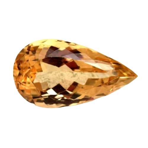 Citrine naturelle poire idéale pour sertir bague et pendentif fait main pierre facettée 23mm
