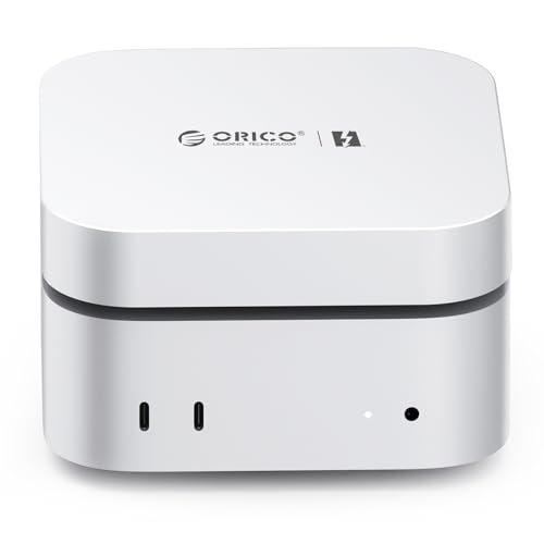 ORICO MiniMate 4TB Extreme SSD, 80 Gbps portátil SSD adecuado para Mac mini M4/M4 Pro compatible con Thunderbolt 5/4/USB4, aleación de aluminio, plata M4T5