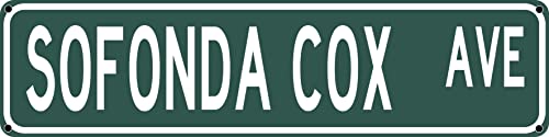 Sofonda Cox Ave Punny Inappropriate Name Street Sign 16' x 4' Funny Home Decor (SofondaCox)