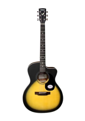 Image of Saga SF-600GC-SB Grand Concert Cutaway Acoustic Guitar (With Bag) (Sunburst)